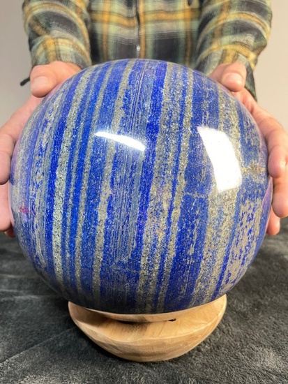 Imposing splendor: Large lapis lazuli approx. 410mm diameter Sphere- 29.26 g - (1)