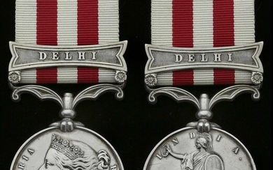 Indian Mutiny 1857-59, 1 clasp, Delhi (Joseph Beggs. 2nd. Eurn. Bengal Fusrs.), contact marks a...