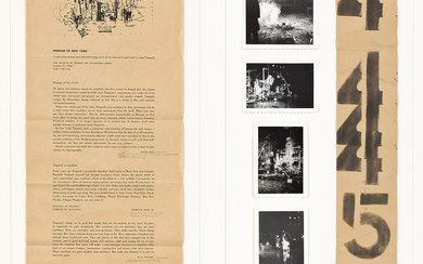 JEAN TINGUELY Homage to New York. Collection of ephemera relating to Homage to...