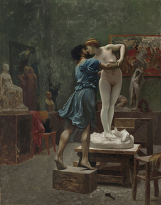 Jean-Léon Gérôme (French, 1824-1904), Pygmalion et Galatée, esquisse à l'huile