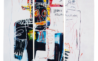 Jean-Michel Basquiat (1960-1988), Irony of a Negro Policeman, triptych (2018)