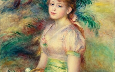 Jeune fille à la corbeille de fleurs, Pierre-Auguste Renoir