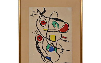 Joan MIRO (1893-1983) "Abstraction", lithographie, signed EA for Iliazd