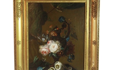 Johann Martin Metz (German)(1717-1790), "Still Life Flowers ...