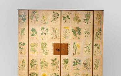 Josef FRANK 1885 - 1967 Cabinet mod. 852 dit «Flora » - Création 1937