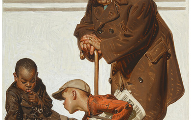 Joseph Christian Leyendecker (1874-1951), Marbles Game, The Saturday Evening Post cover (March 28, 1925)