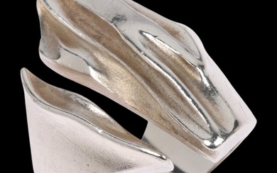 LAPPPONIA - a large Swedish brutalist sterling silver torque...