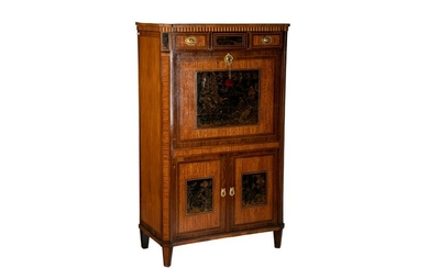 LATE 18TH C. DUTCH FALL FRONT SECRETAIRE