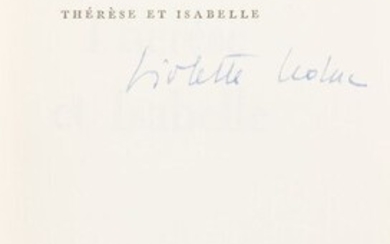 LEDUC (Violette) (1907-1972) Thérèse et... - Lot 33 - Baron Ribeyre & Associés
