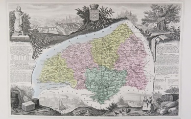 LEVASSEUR (Victor). Atlas national illustré des 89 départements et des possessions de la France. Paris,...