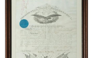 LINCOLN, Abraham (809-1865). Partly-printed appointment signed ("Abraham Lincoln") as President of