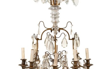LOUIS XV STYLE EIGHT LIGHT CRYSTAL CHANDELIER