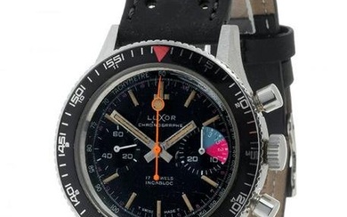 LUXOR Chronographe Submarine Case Incabloc vintage watch, ref. 3825, for men/Unisex. In stainless