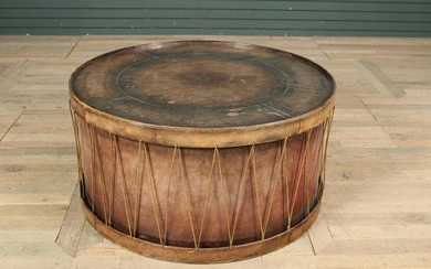 Labeled Maitland Smith Drum Table