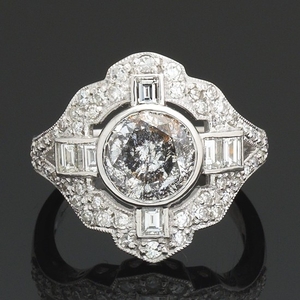 Ladies' Platinum and 2.22 ct Round Brilliant Cut Diamond Ring