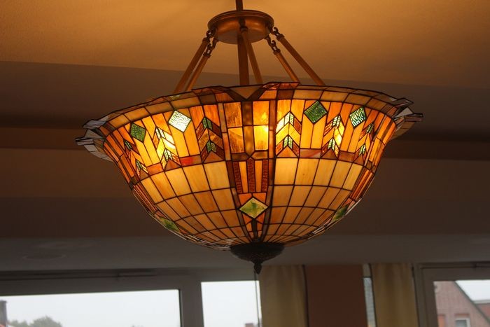 Lamp (1) - Art Nouveau - Glass (stained glass)