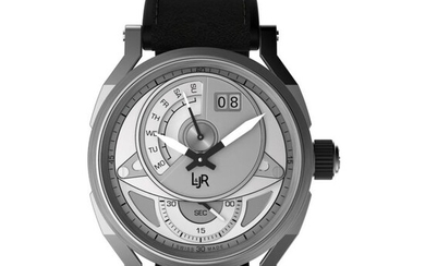 L&JR - Day and Date Silver Dial Black Strap - S1304 + FREE SHIPPING - Men - 2011-present