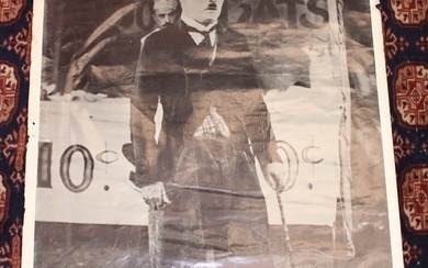 Large Black and White Charlie Chaplin Poster