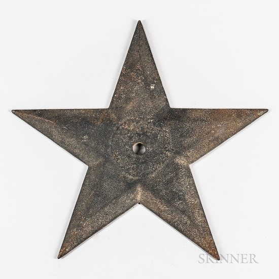 Large Black-painted Cast Iron Building "Star,"