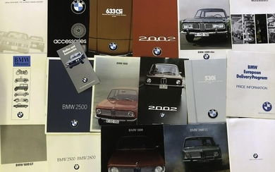 Large lot 1960’s-70’s BMW brochures