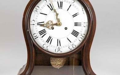 Large wooden table clock, move