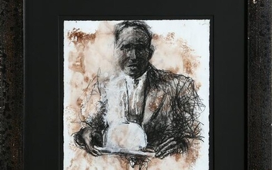 Leamon Green, Business Man Study, Mixed Media Drawing