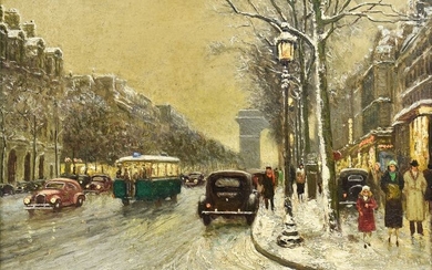 Léon Noireaut (1886-1960) - Winter in Parijs
