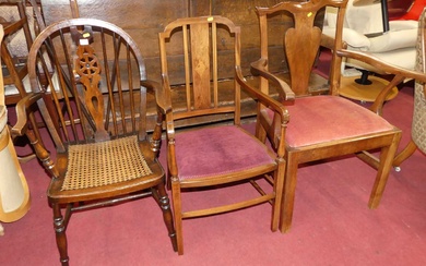 Lot details An early 19th century fruitwood splatback wide seat...