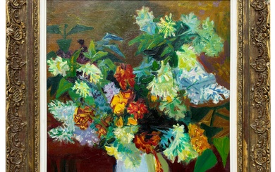 Louis BERTHOMME SAINT-ANDRÉ (1905-1977) Bouquet de fleurs Huile sur toile Signée en bas à gauche...