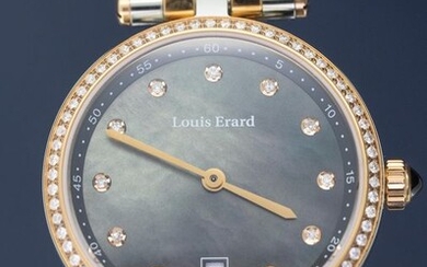 Louis Erard - 77 Diamonds for 0.39 Carat Black Mother of Pearl Cabochon Sapphire Romance Collection Swiss Made - 11810SB29.BMA27 - Women - BRAND NEW