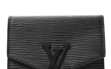 Louis Vuitton Epi Grenelle Compact Wallet Black