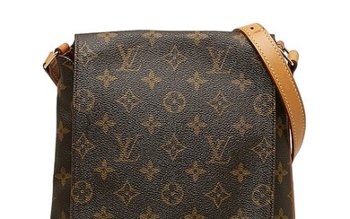 Louis Vuitton Monogram Musette Salsa Short Shoulder Bag M51258 Brown PVC Leather Women's LOUIS