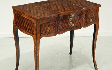 Louis XV parquetry inlaid dressing table