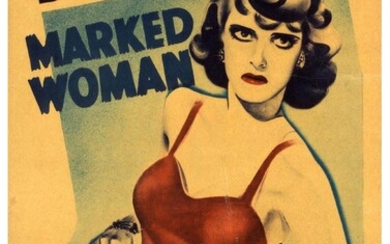 MARKED WOMAN (1937) Mini window card poster