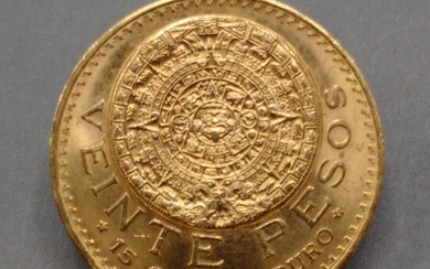 MEXIQUE Une pièce or 20 pesos - 1959 Toutes les pièces d'or sont conservées au...