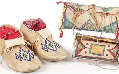 MOCCASINS AND PARFLECHE CONTAINERS