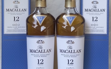 Macallan 12 years old Triple Cask Matured Fine Oak - Original bottling - 700ml - 2 bottles