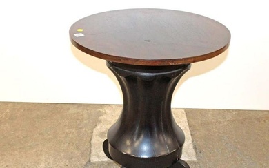 Mahogany 20" diameter lamp table approx. 22" h