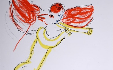 Marc Chagall - Esquisse pour L’Ange rouge, 1965