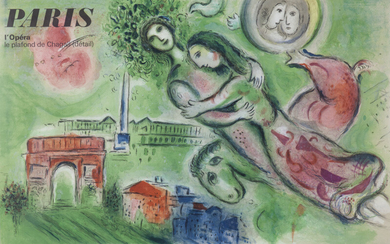 Marc Chagall "Paris l'opera" lithographic poster.
