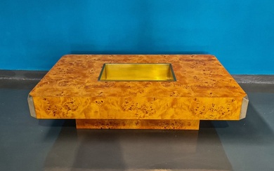 Mario Sabot, Willy Rizzo - Coffee table - Riverbed - Thuja briar