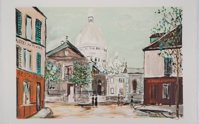 Maurice Utrillo (d'après) - Eglise Saint-Pierre, Place du Tertre à...