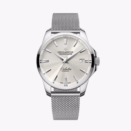Meccaniche Veneziane - Automatic Redentore 36mm Bianco with EXTRA Stainless Steel Band - 1205001 - Unisex - BRAND NEW