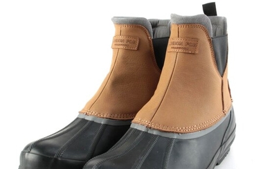 Men's London Fog Rye Winter Boots in Tan Waterproof Leather