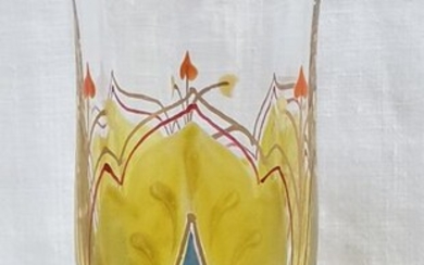 Meyr's Neffe (Adolf bei Winterberg) - Art Nouveau liqueur glass with enamel painting (h. 15.4 cm)