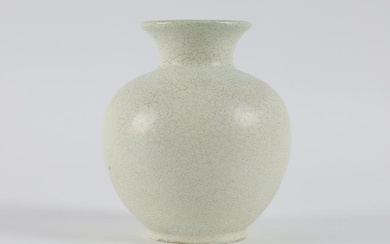 Mid Century Jasba Germany Crackle Glazed Vase