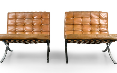 Mies van der Rohe. Barcelona chairs for Knoll, 1960s