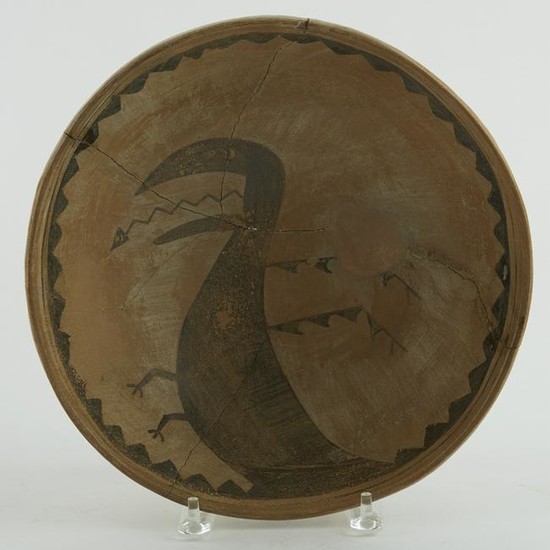 Mimbres Bowl with Feathered Serpent