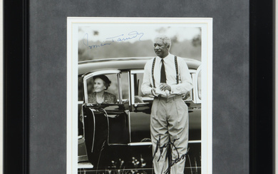 Morgan Freeman & Jessica Tandy Signed "Driving Miss Daisy" Custom Framed Photo Display (JSA)