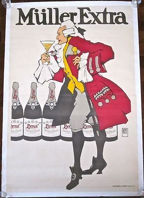 Muller Extra (1908) German Beer Advertising Poster LB